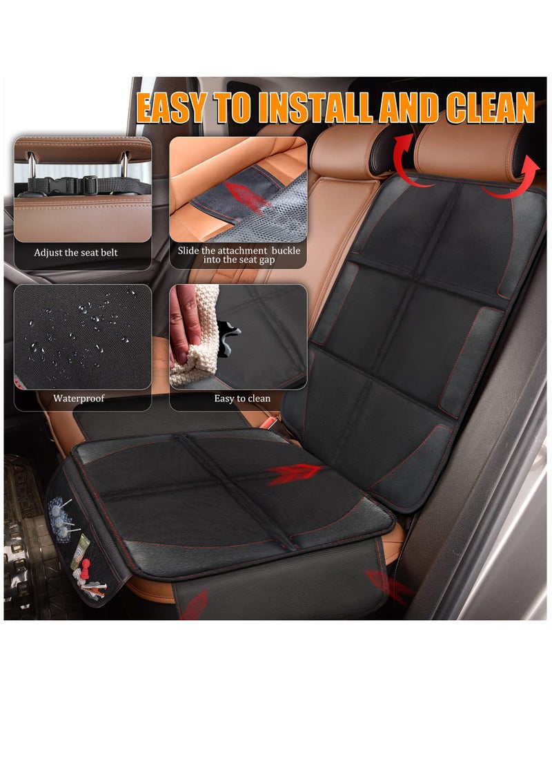 Excefore Car Seat Protector, Large Size, 600D Waterproof Fabric, Thick Padding and Storage Pockets, Child Seat Protection for Babies and Pets (Black 2)  - Image 5