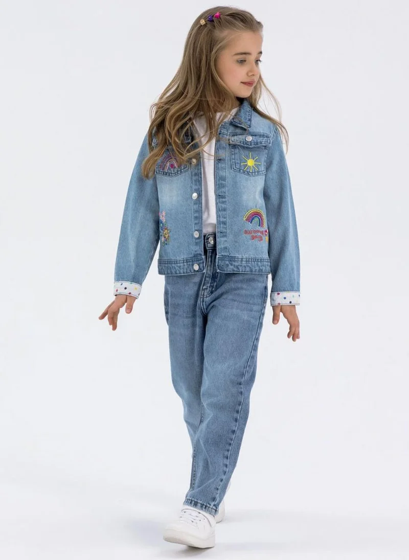 MINOTI Kids Girls Denim Mom Jeans