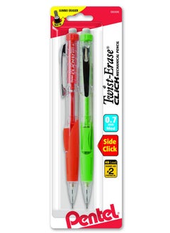 Pentel Twisterase Click Mechanical Pencil 0.7Mm Clear Barrel 2 Pack (Pd277Tbp2M)  - Image 2
