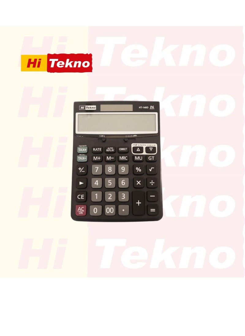 Hi Tekno Basic Calculator with 14 Digit Display Black/Grey  - Image 1