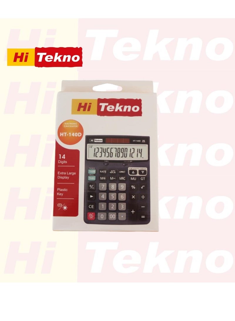 Hi Tekno Basic Calculator with 14 Digit Display Black/Grey  - Image 2