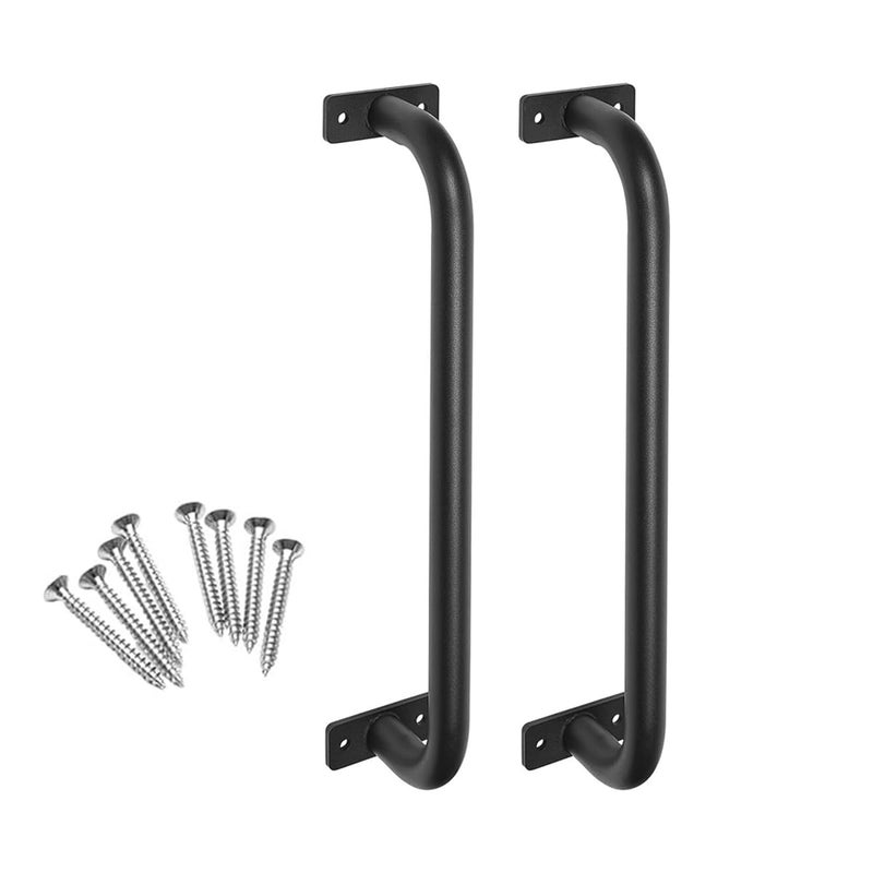 REZNOR 19inch Long Metal Playground Safety Handle Monkey Bars for Kids Backyard Playset Handle Accessories for Playhouse, Jungle Gym for Indoor Outdoor Playground, Blue, Set of 2 (Black) - Image 1