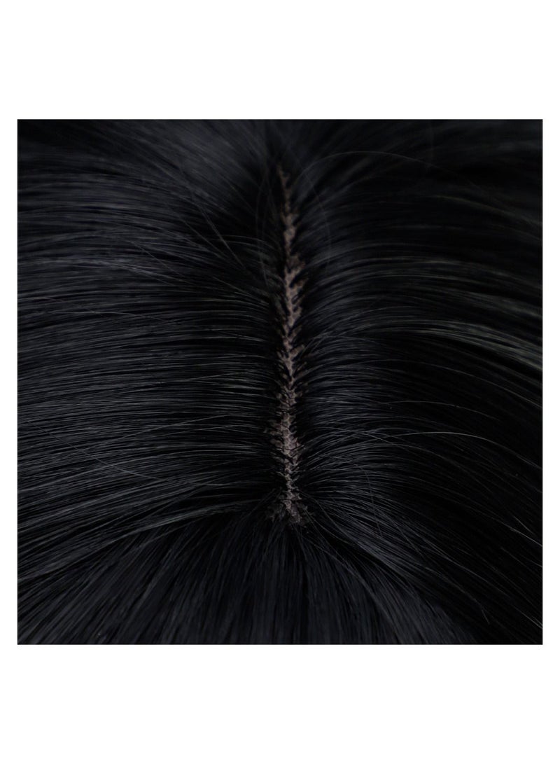 إستيل شعر مستعار طويل مجعد أوروبي وأمريكي مموج من الألياف الأنثوية غطاء رأس كامل لون R146 أسود - Image 5