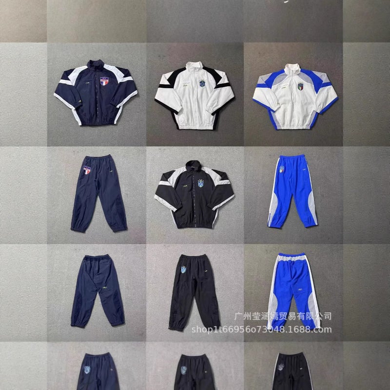 Croteiz Woven Suit Embroidered Badge Breathable Hip-Hop Rap Street Sports Style Jacket - Image 2