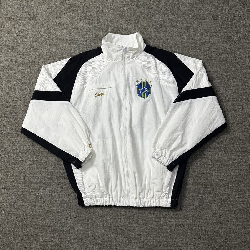 Croteiz Woven Suit Embroidered Badge Breathable Hip-Hop Rap Street Sports Style Jacket - Image 1