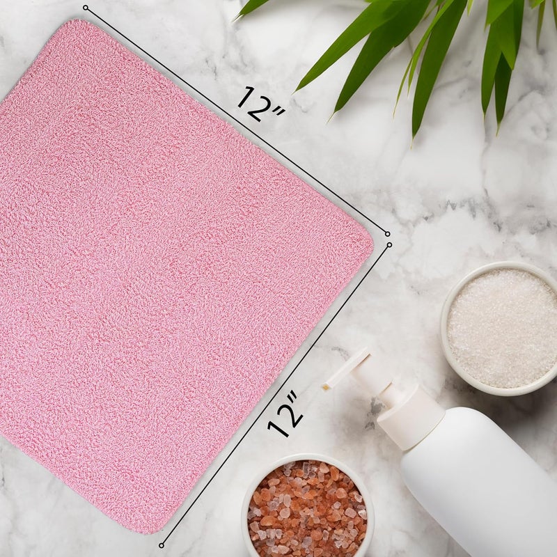 DecorRack 10 Pack 100% Cotton Wash Cloth, Luxurious Soft, 12 x 12 inch Ultra Absorbent, Machine Washable Washcloths, Assorted Colors (10 Pack) - Image 3