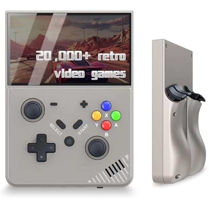 RETRO HANDHELD GAME CONSOLE WITH 4.3" IPS DISPLAY, 64G, 20,000+ PRELOADED GAMES, MULTI EMULATOR, 4000MAH BATTERY, PORTABLE FOR KIDS & ADULTS  BLACK TRANSPARENT - Image 1