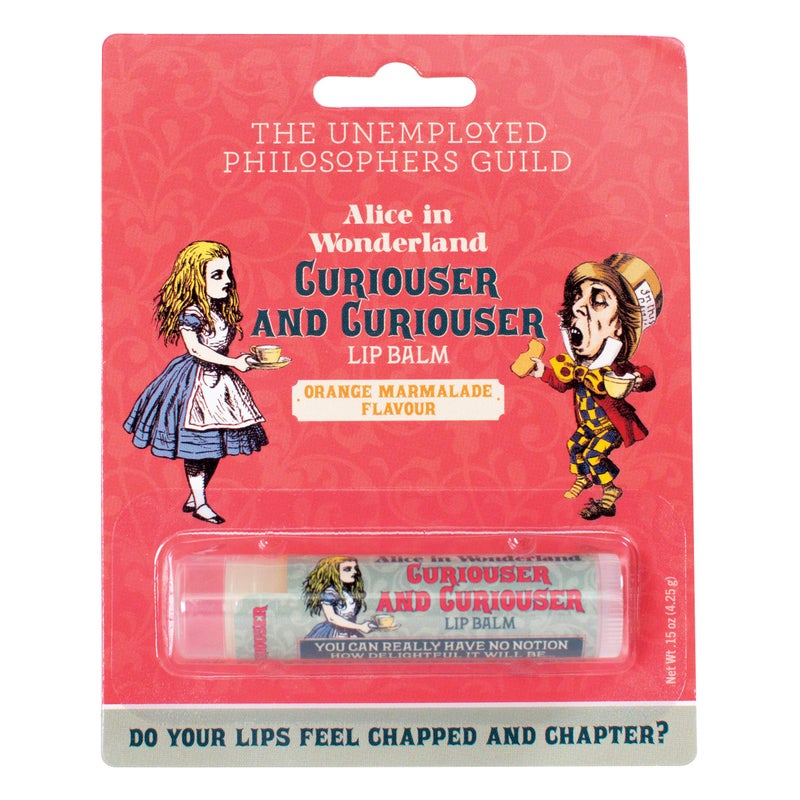The Unemployed Philosophers Guild Alice in Wonderland Curioser and Curioser Lip Balm - Orange Marmalade Flavored, Cruelty-Free, Made in the USA - Image 1