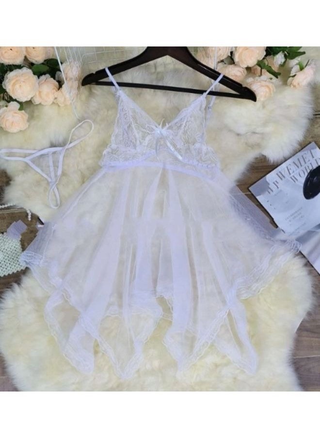 Nightwear Women Dress+ G-string Sleepwear Set 