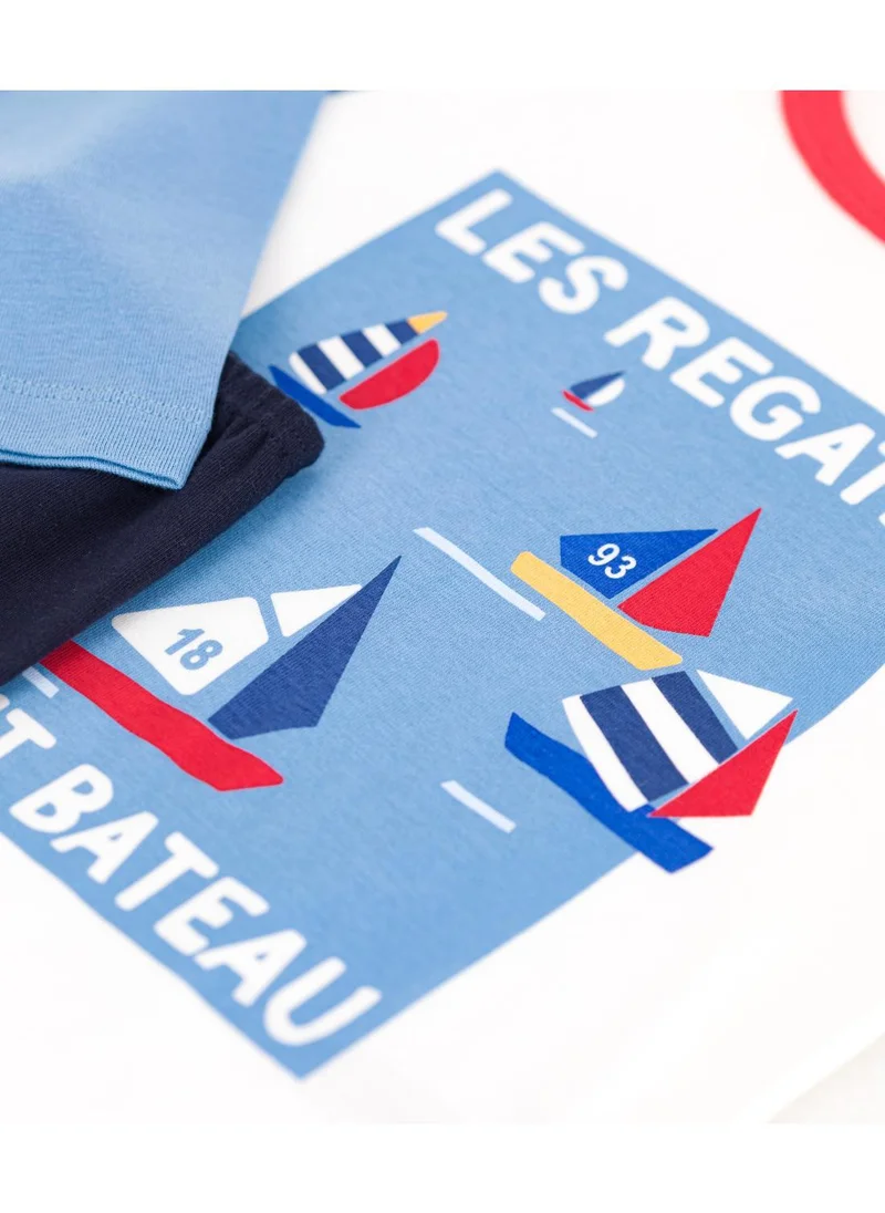 Petit Bateau Children's long-sleeved cotton pyjamas