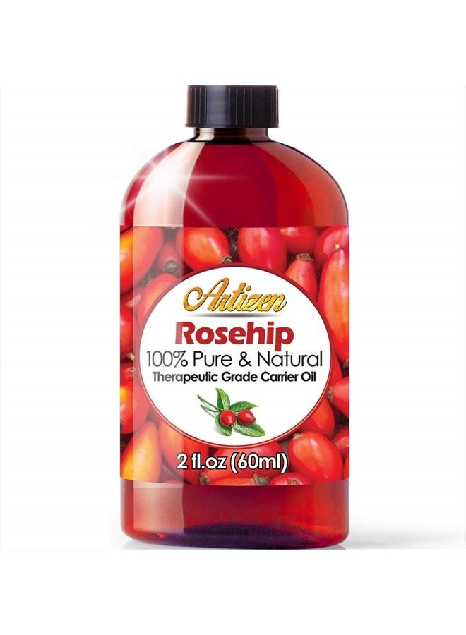 Artizen 2oz Rosehip Oil (100% Pure & Natural) - Cold Pressed & Harvested from Fresh Roses Bushes & Rose Seed - Rose Hip Oil is Perfect for Your Skin, Face, Nails, Hands - Image 1