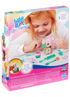 Baby Alive Glo Pixies Minis Carry ‘N Care Necklace Sugar Sprinkle 3.75Inch Pixie Doll Toy With Doll Carrier And Nurturing Charm Necklace  - Image 2