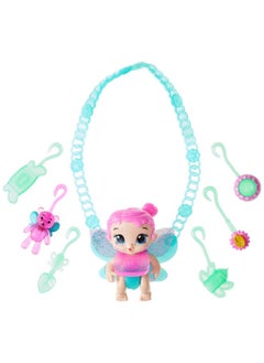 Baby Alive Glo Pixies Minis Carry ‘N Care Necklace Sugar Sprinkle 3.75Inch Pixie Doll Toy With Doll Carrier And Nurturing Charm Necklace  - Image 5