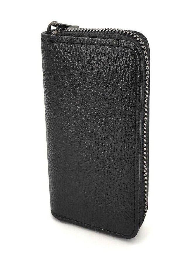 Brajin Satisfied Soft Printed Material Lether Wallet Money Organize and 9 Card Holder Slot for Men's & Boy's (SM Black) - Image 1