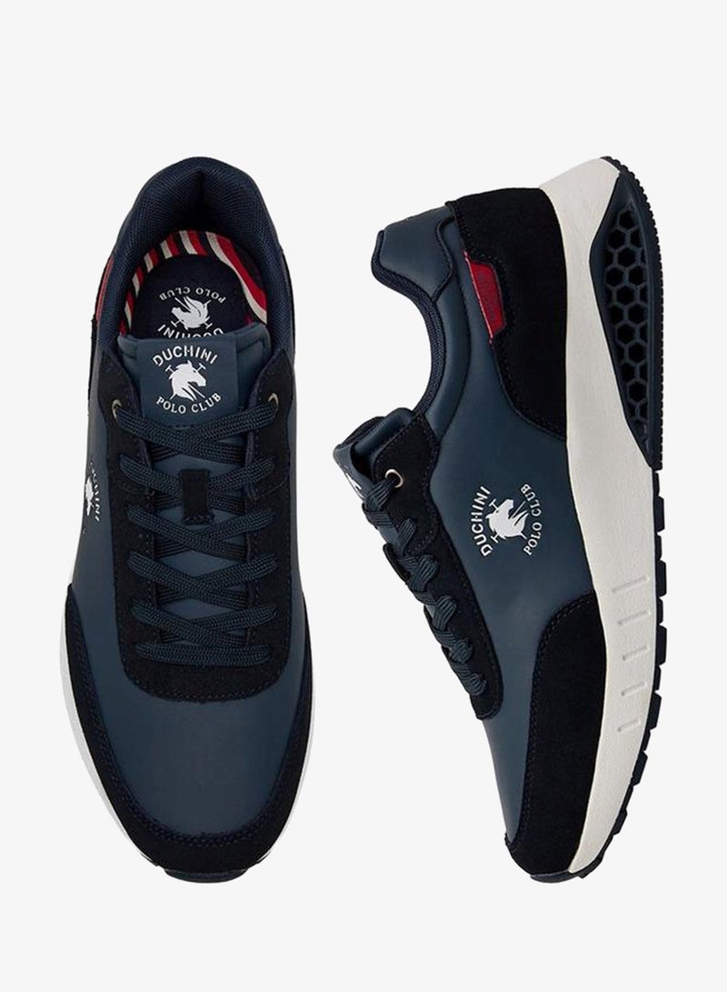 DUCHINI Sneakers Men Logo Print Lace-Up Ankle Sneakers - Image 3
