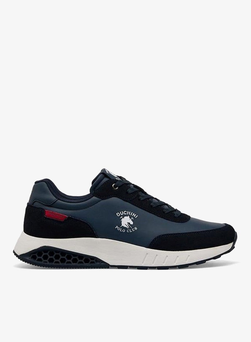 DUCHINI Sneakers Men Logo Print Lace-Up Ankle Sneakers - Image 1