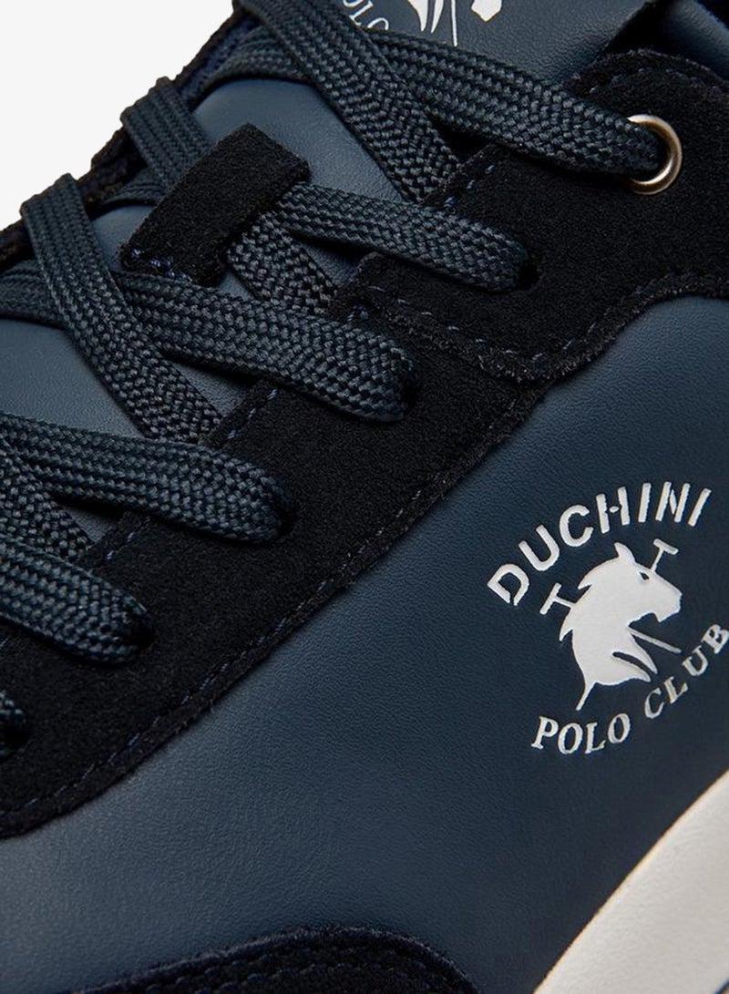 DUCHINI Sneakers Men Logo Print Lace-Up Ankle Sneakers - Image 4