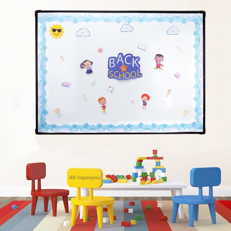 BB Hapeayou Bulletin Board Border 65.6ft Classroom Blackboard Decoration for School/Office/Party (Cloud) - Image 4