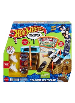 Hot Wheels Skate Stadium Playset Designed with Tony Hawk, 1 Exclusive Fingerboard & Pair of Skate Shoes, with Storage - pzsku/ZB7AD049276F567EB83A9Z/45/_/1694426968/6916da10-7855-4d04-bd9d-0593ecfc08ac