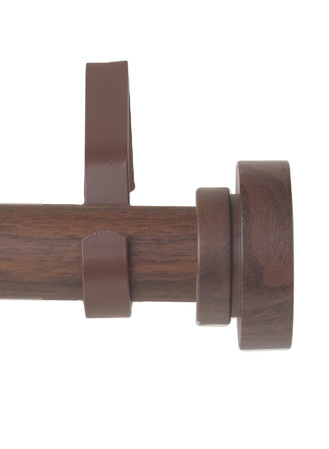 Rod Desyne W100-37-28W2 1" Bonnet Faux Wood Single Curtain Rod, 28-48 inch, Dark Walnut - Image 4