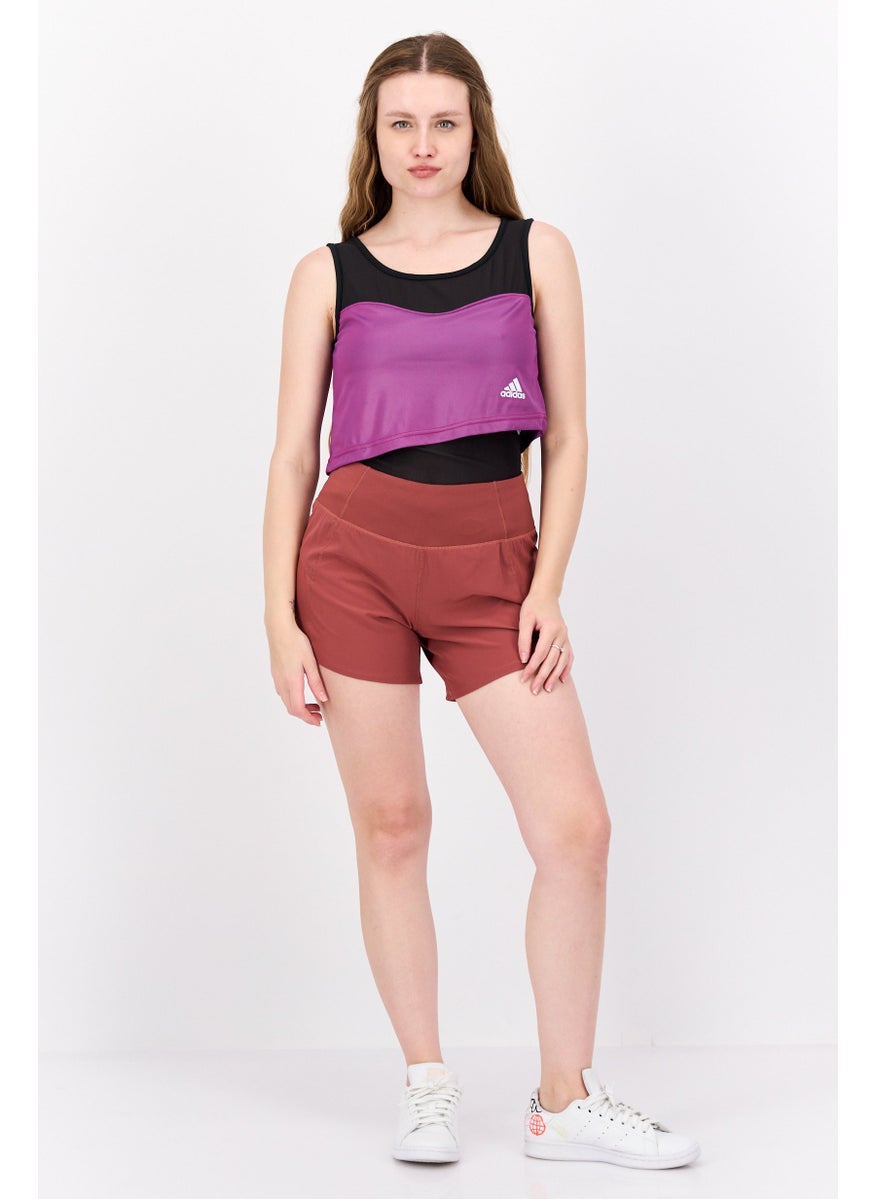 Adidas - Women Sportswear Fit Brand Logo Training Bodysuit, Purple - Image 1