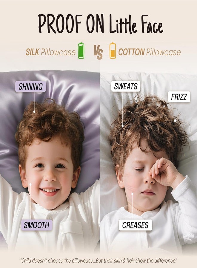 OLESILK Toddler 100% Mulberry Silk Pillowcase, Breathable Soft Smooth for Nursery Kids Night Sleeping, Silk Travel Pillow Cases with Hidden Zipper (1 Pack, Ivory, 13"x18") - Image 5