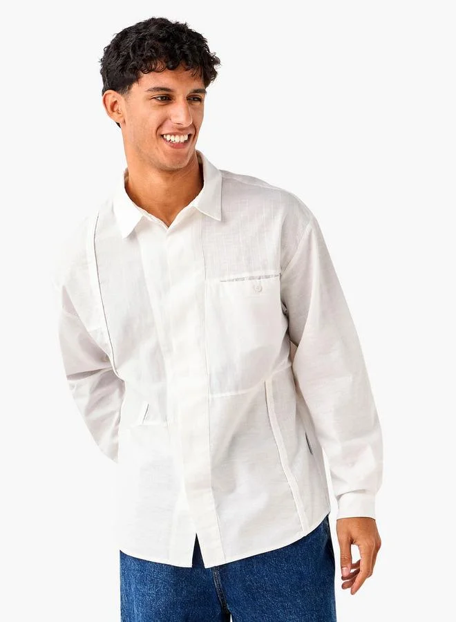 Lee Cooper Regular Fit Shirt with Pocket and Long Sleeves