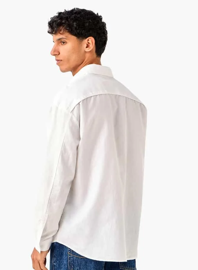 Lee Cooper Lee Cooper Regular Fit Shirt with Pocket and Long Sleeves