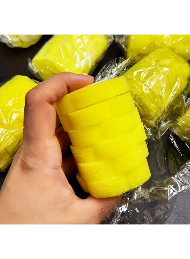 Yellow Heavy Duty Toilet Brush Heads Replacement Refill 12 Pack Textured Surface Long Lasting Bristles - Image 5