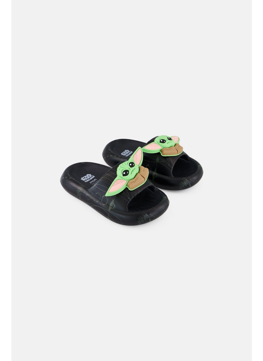 Disney Disney x Star Wars Toddlers Boy Slip On Slides, Black  - Image 1