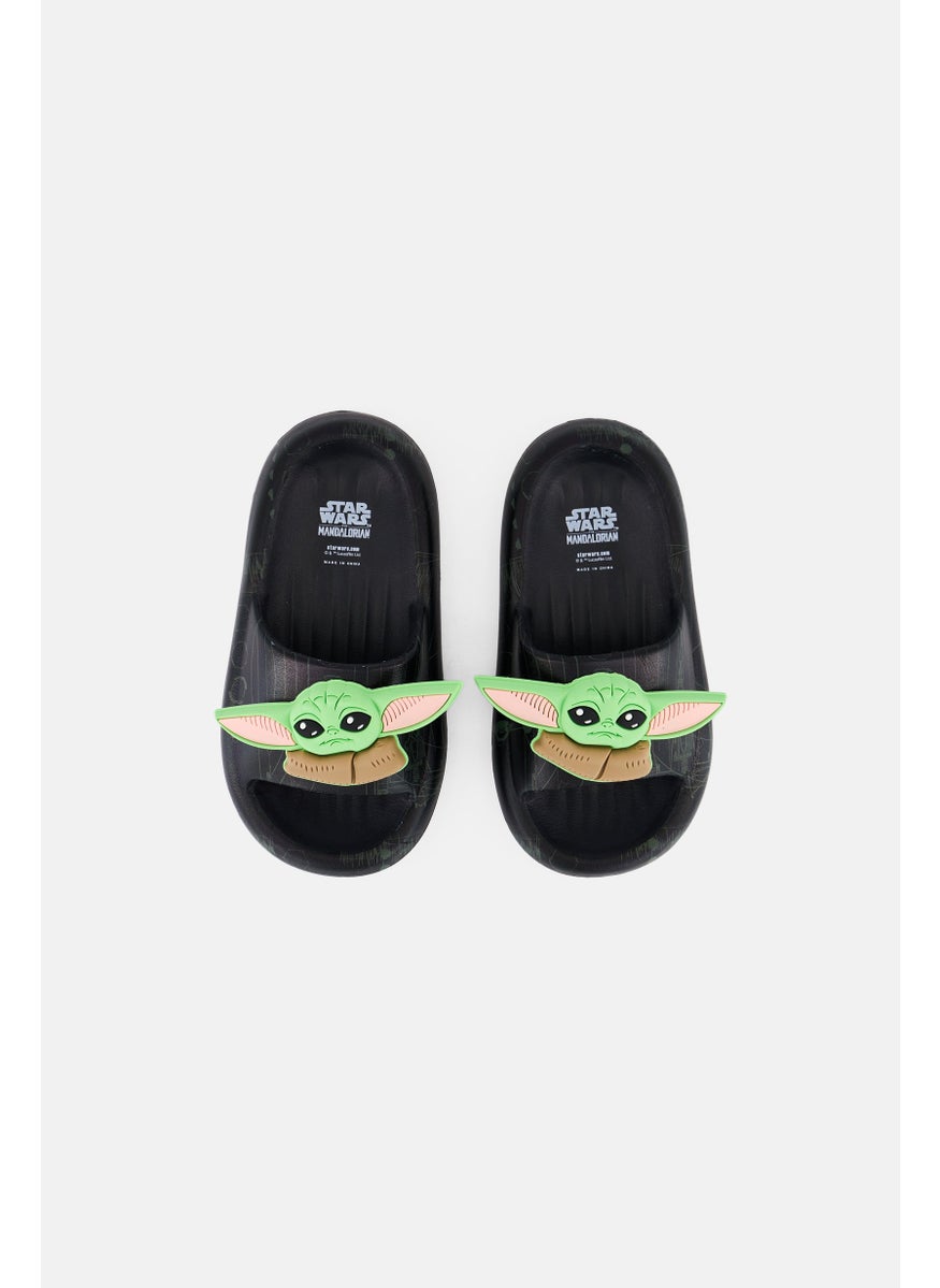 Disney Disney x Star Wars Toddlers Boy Slip On Slides, Black  - Image 3