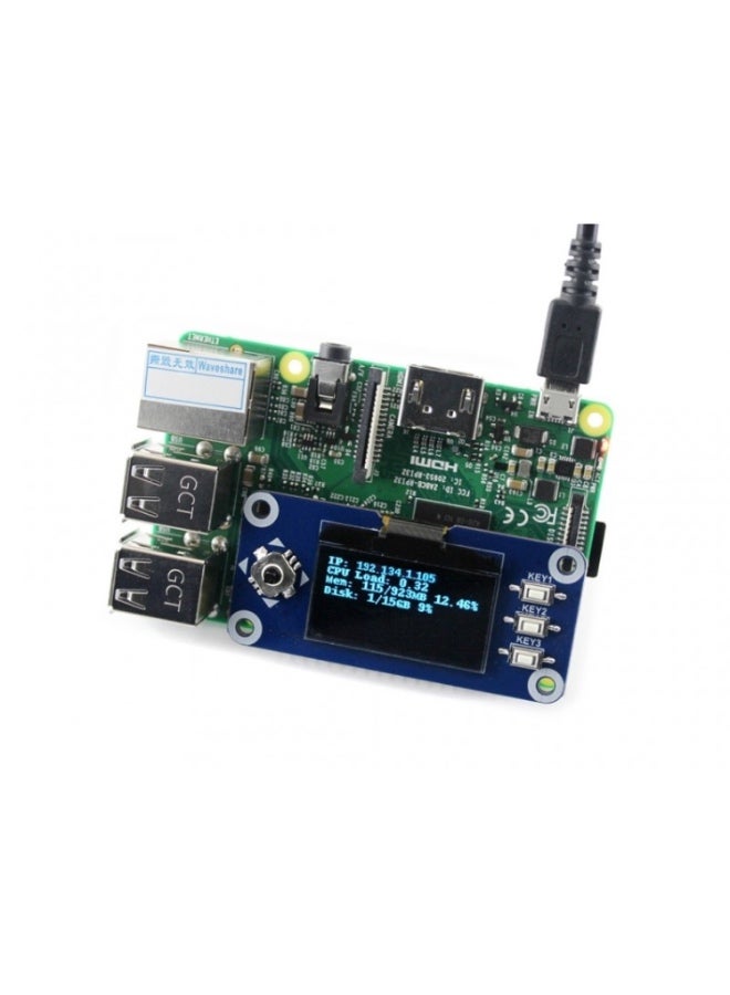 Waveshare 1.3 inch 128×64 Pixels SPI/I2C Interface OLED Display HAT for Raspberry Pi - Image 4