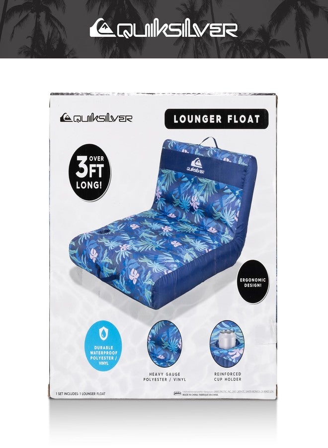 Quiksilver Mini Pool Lounger Float – Compact Inflatable Lounge Chair with Backrest & Cup Holder, Durable & Comfortable Pool Float for Adults or Kids – Perfect for Pool, Beach, or Lake - Image 2