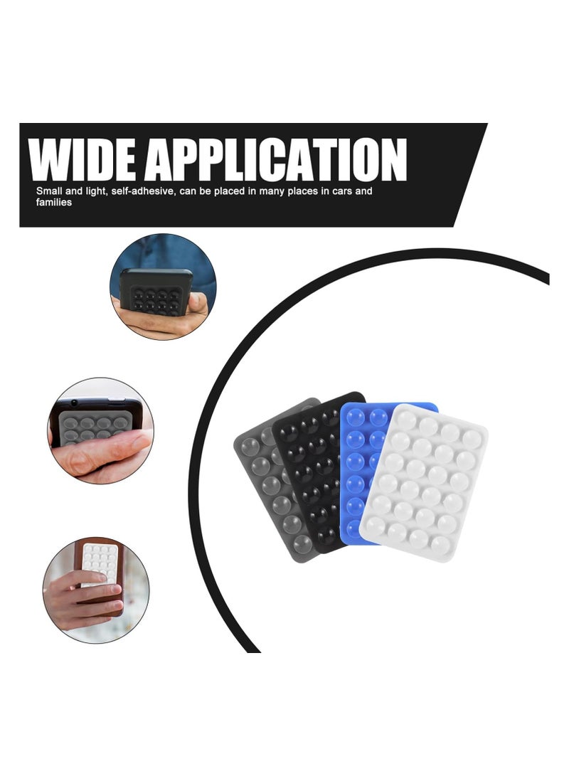 8 Pcs 4 Color Adhesive Silicone Suction Phone Case, Multipurpose Non Slip Phone Suction Cup, Universal Phone Sticky Grip, Suitable for Mirror Bathroom Home Kitchen  - Image 2