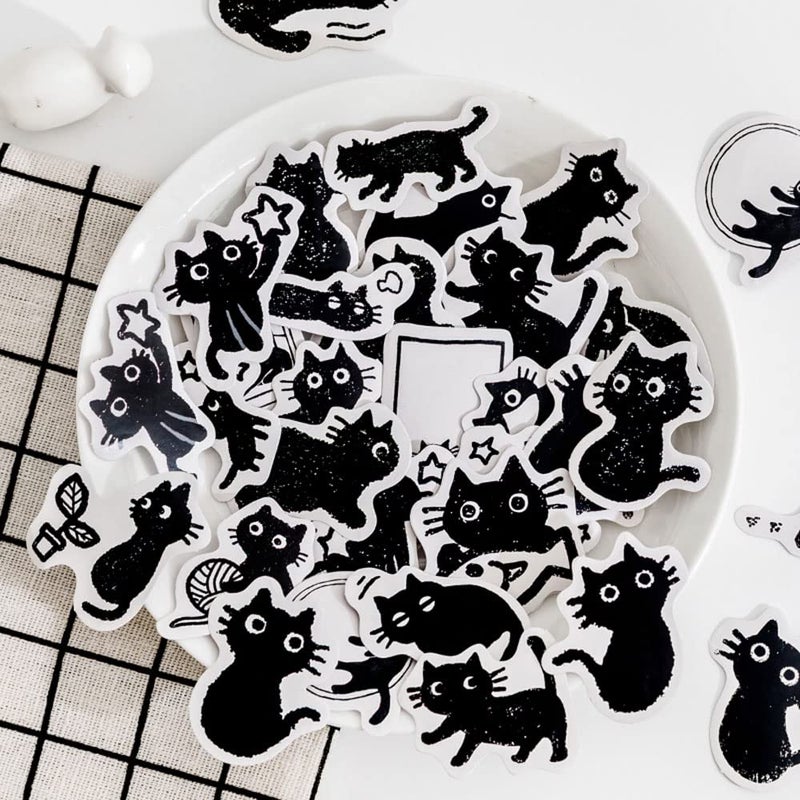 Obujopal Small Cute Cat Stickers for Scrapbooking Bullet Journal DIY Decoration Journaling Planners Suitcase Diary Notebooks, Album Laptop Phone Case Art Craft, 45 Designsâ€¦ - Image 3