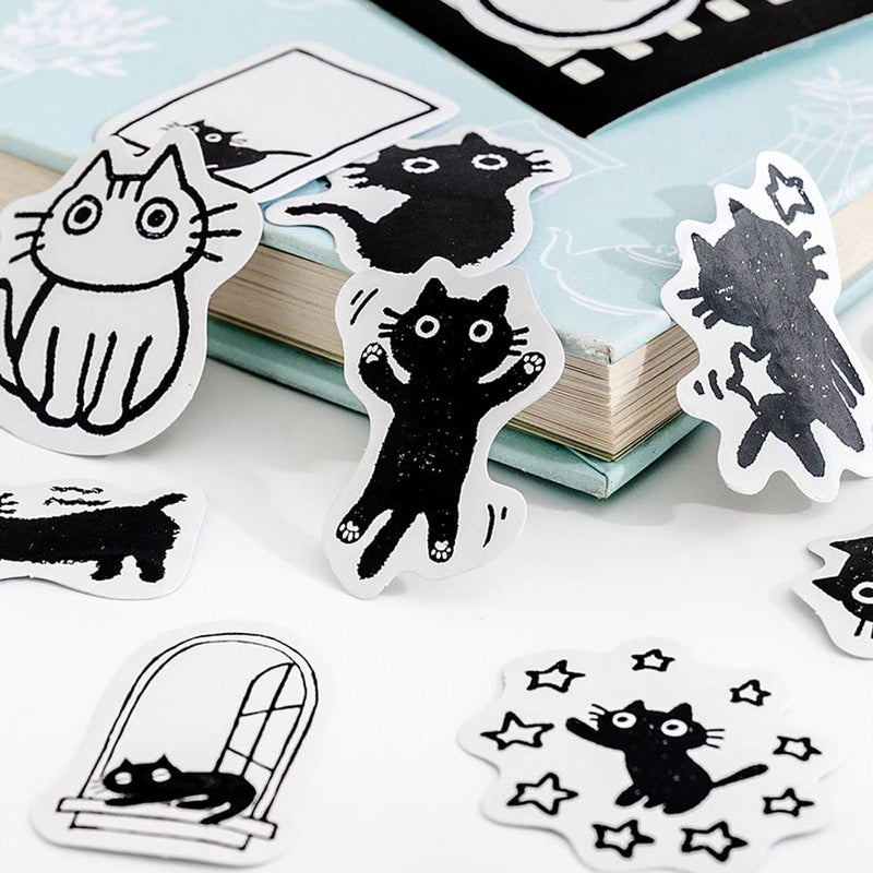 Obujopal Small Cute Cat Stickers for Scrapbooking Bullet Journal DIY Decoration Journaling Planners Suitcase Diary Notebooks, Album Laptop Phone Case Art Craft, 45 Designsâ€¦ - Image 4