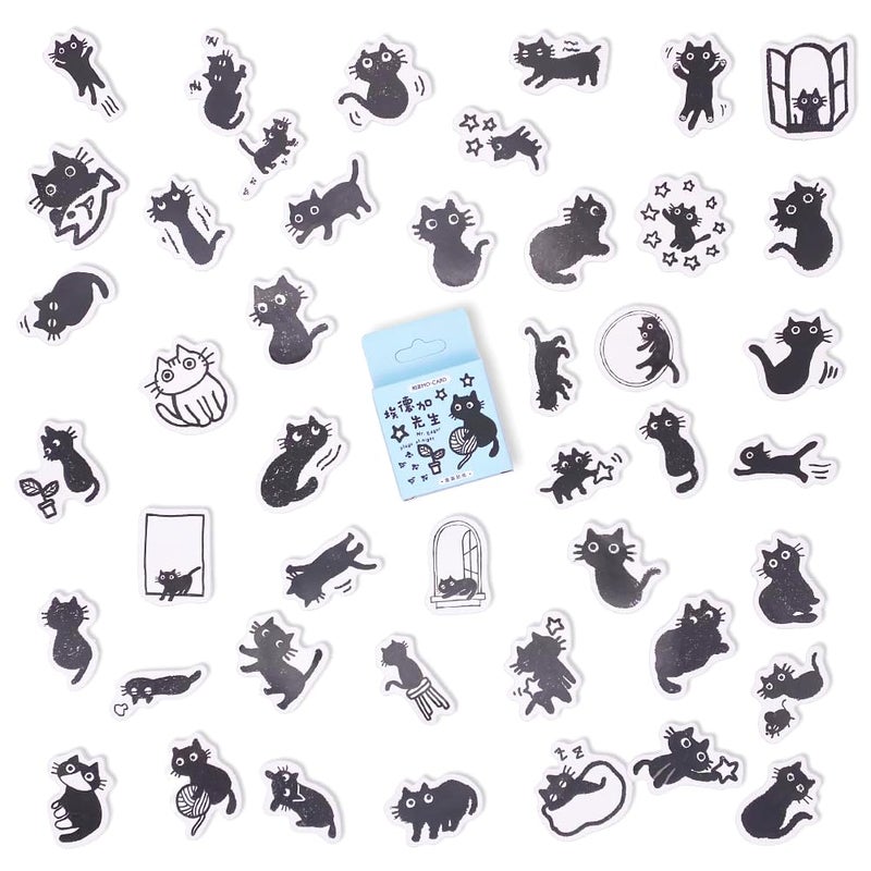 Obujopal Small Cute Cat Stickers for Scrapbooking Bullet Journal DIY Decoration Journaling Planners Suitcase Diary Notebooks, Album Laptop Phone Case Art Craft, 45 Designsâ€¦ - Image 2