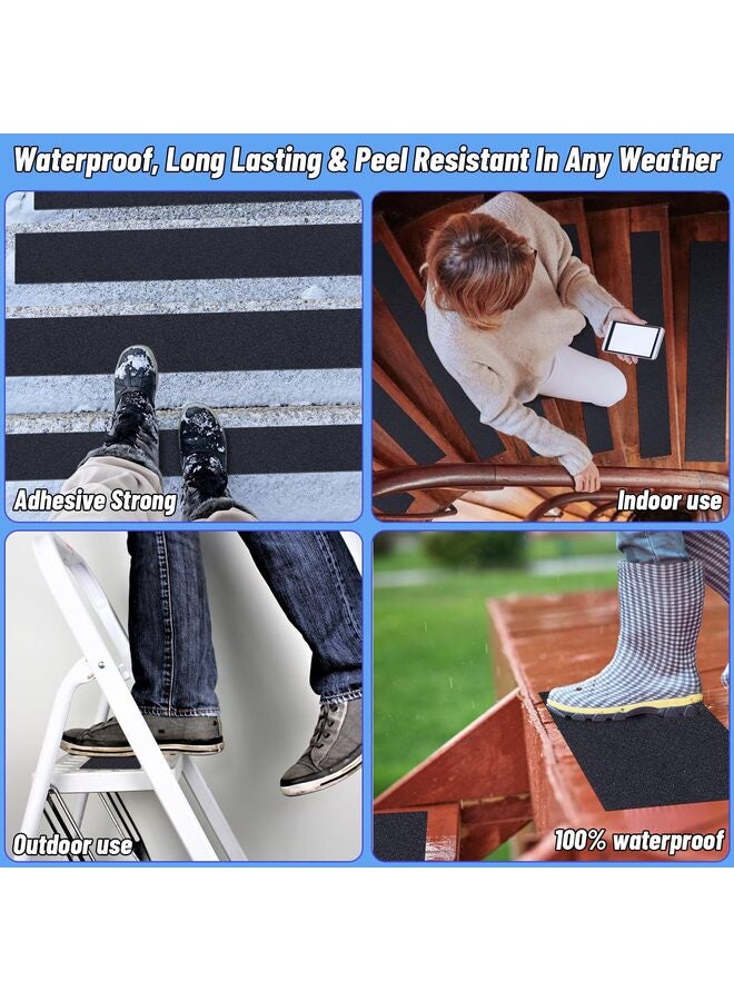 Stair Tread Anti-Slip Safety Tape - Non-Slip Tread, High Traction Friction, Strong Grip, Abrasive Adhesive Hazard Warning Tape (Black, 1" Wide x 16.4' Long) - Image 5