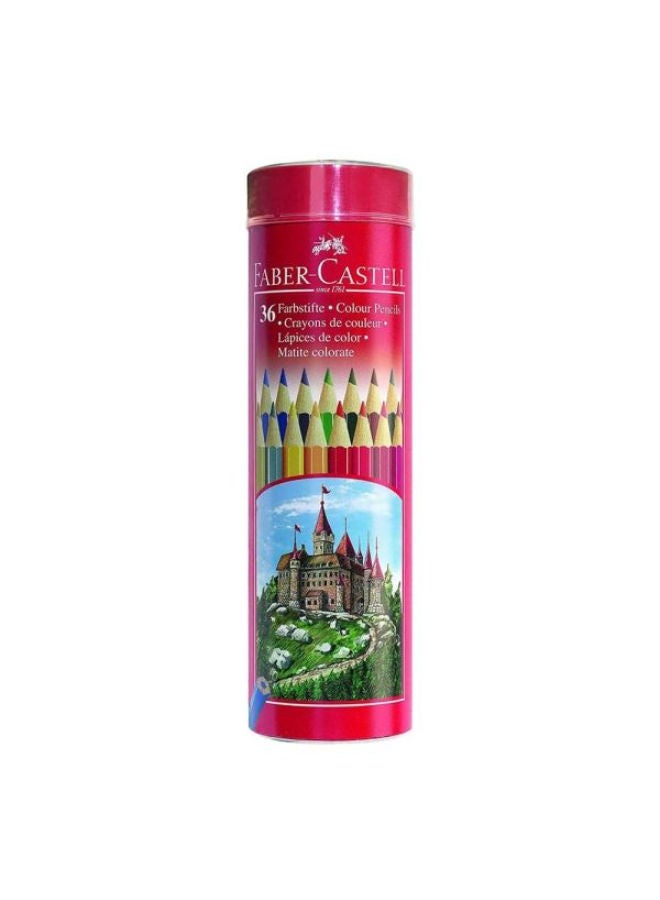 Colored Pencil Set In A Tin Tube - 36 Colors