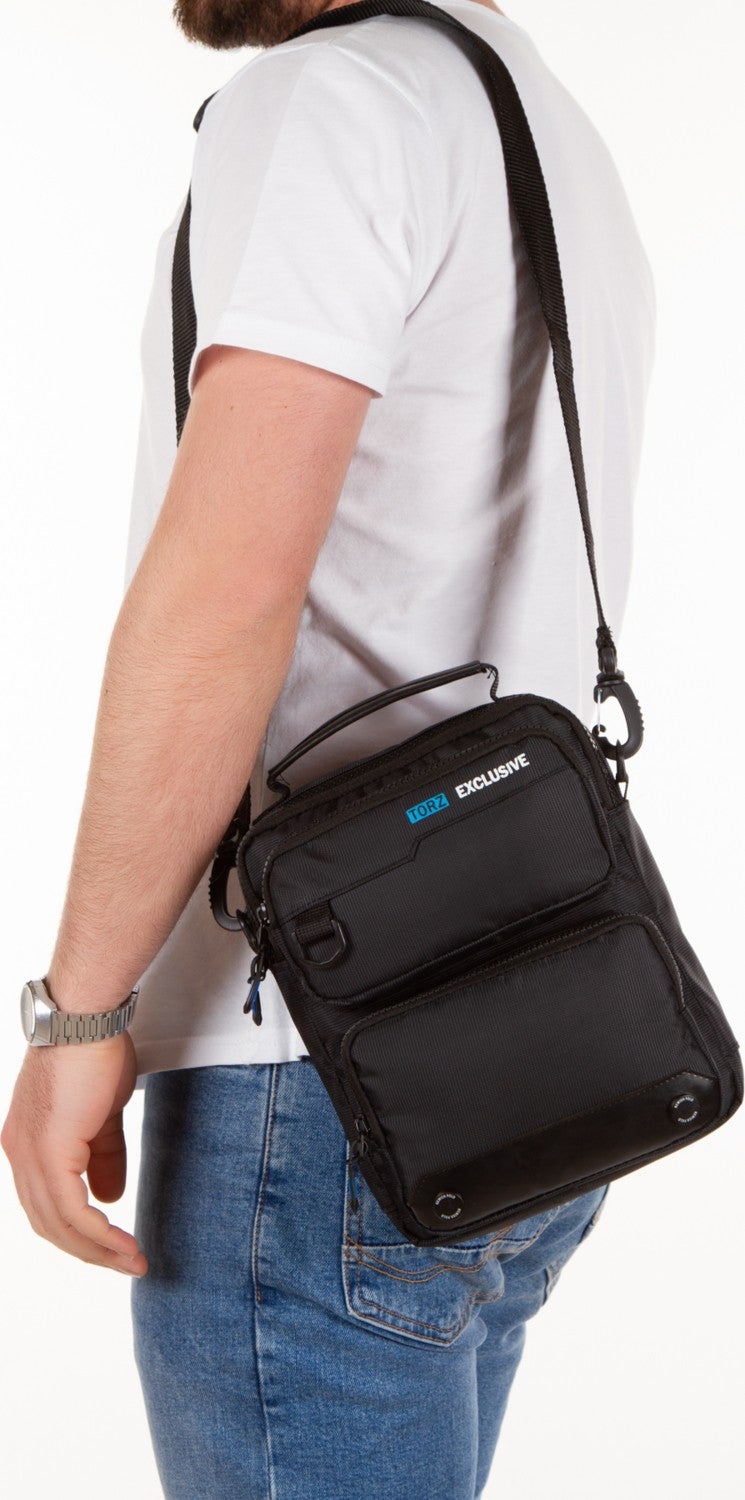 Torz Lux Men's Hand and Shoulder Bag with Strap Side Waterproof Fabric Multi-Compartment Messenger Bag  - Image 1