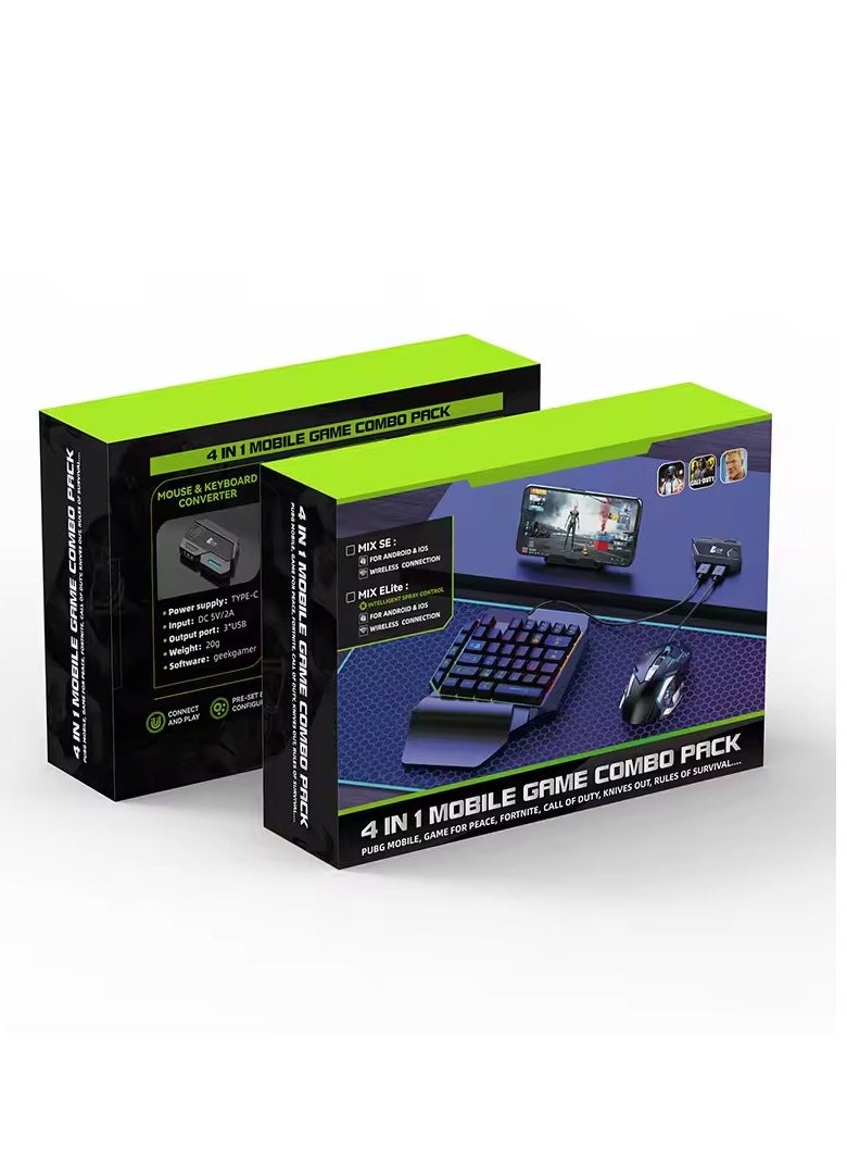 Mix Pro PUBG Gaming Controller Keyboard Mouse Converter Set for Android Mobile Keyboard Mouse Converter