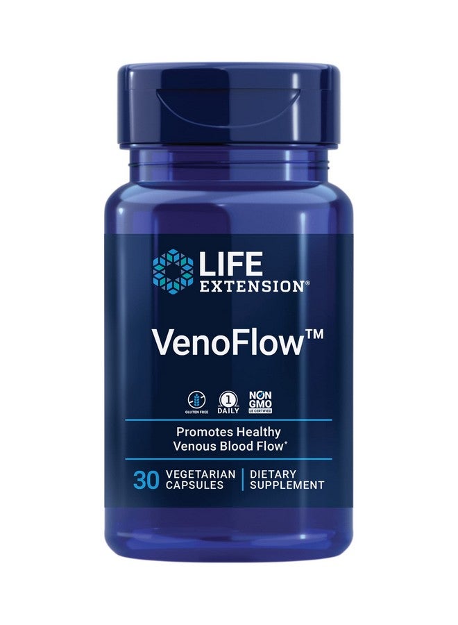 لايف إكستنشن Life Extension VenoFlow™، إنزيم ناتوكيناز، مستخلص لحاء الصنوبر البحري الفرنسي، يدعم وظيفة الأوعية الدموية الصحية، الدورة الدموية في الذراعين والساقين، خالٍ من الجلوتين، غير معدّل وراثيًا، نباتي، 1-يوميًا، 30 كبسولة - Image 1