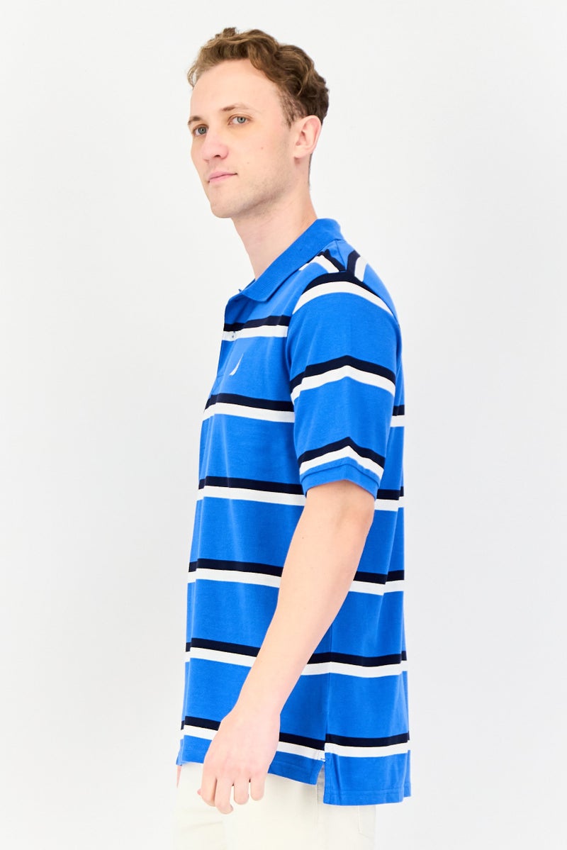 NAUTICA Men Regular Fit Short Sleeve Stripe Polo Shirts, Multicolor - Image 2