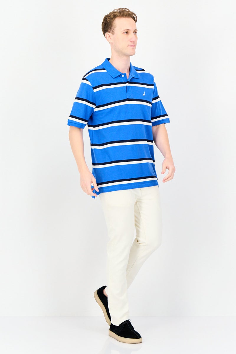 NAUTICA Men Regular Fit Short Sleeve Stripe Polo Shirts, Multicolor - Image 4