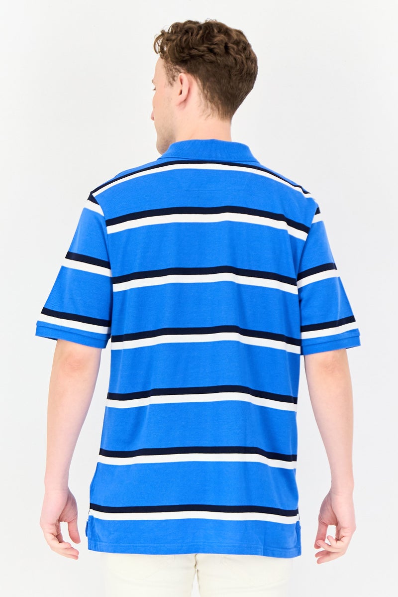 NAUTICA Men Regular Fit Short Sleeve Stripe Polo Shirts, Multicolor - Image 3