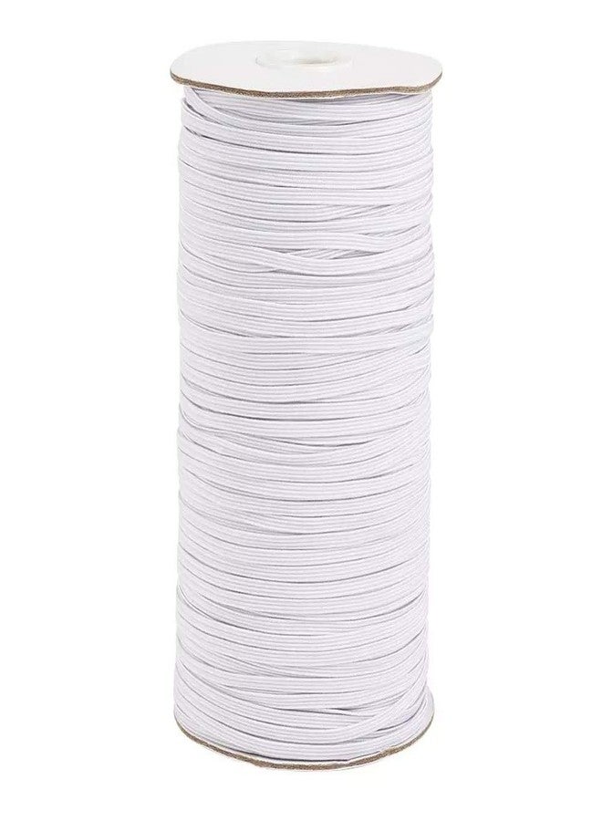Bobbiny|White Color Polyester Flat Braided Elastic Cord Band (3.5 mm 10 Meters.) for Mask, Sewing, Crafts | Knit Sewing Crafts DIY Earloop for Mask Bent and Other Projects. - Image 3