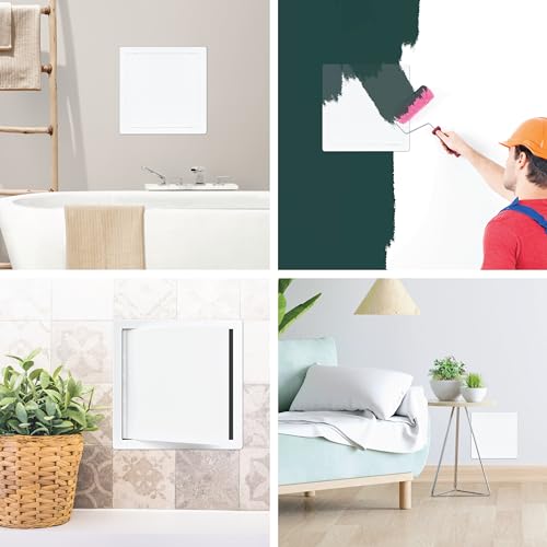 ECOPRO VENT 12" x 12" White Plastic Access Panel. Service Shaft Door Panel. Plumbing, Electricity, Heating, Alarm Wall Access Panel for Drywall. Bathroom Services Access Hole Cover - Image 4