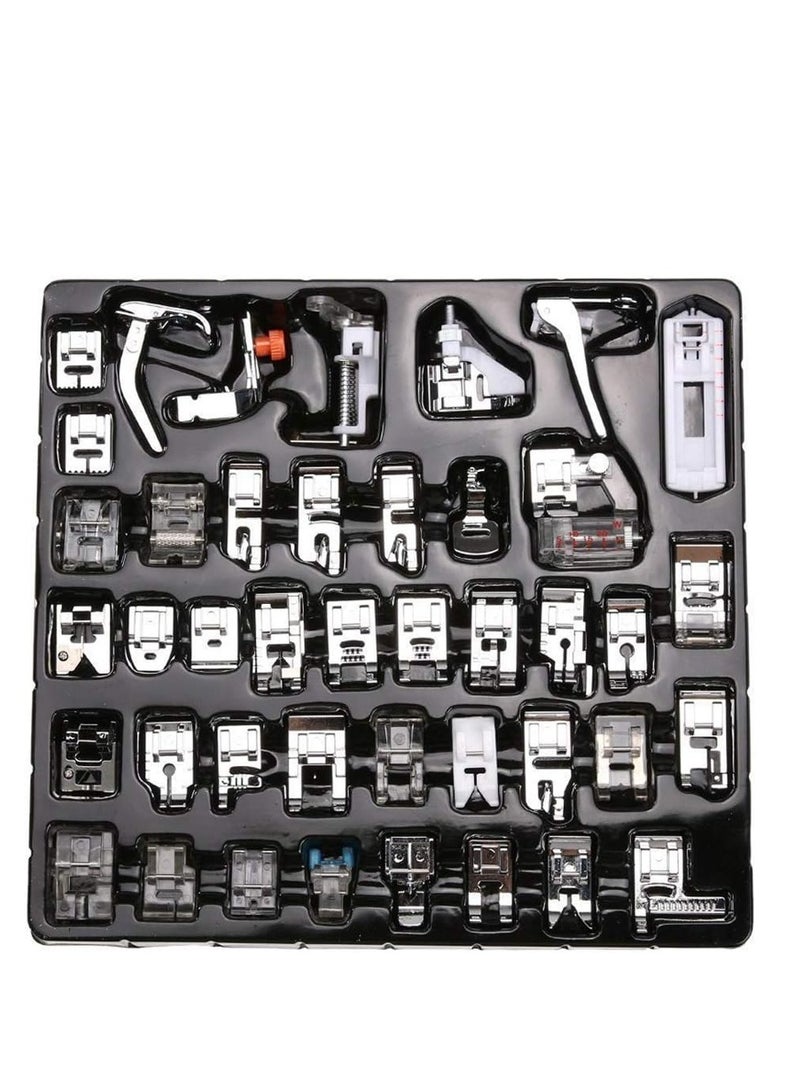 42-Piece Sewing Machine Foot Presser Feet Kit Silver  - Image 2
