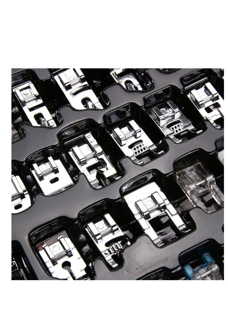42-Piece Sewing Machine Foot Presser Feet Kit Silver  - Image 4