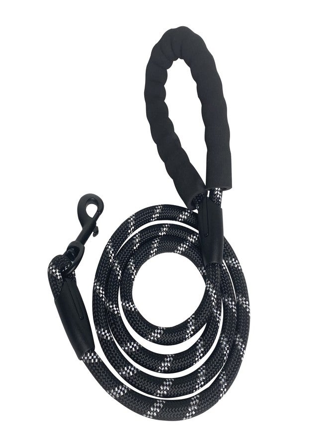 Beastron 5FT Heavy Duty Dog Leash with Comfortable Padded Handle and Highly Reflective Threads for Medium and Large Dog’s, Black - Image 1